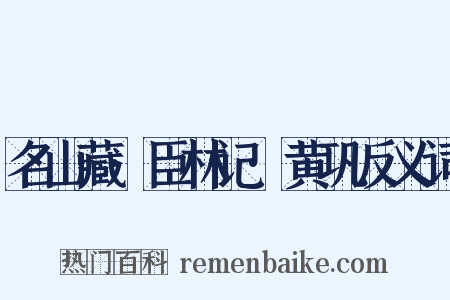 名山藏·臣林记·黄巩反义词是什么意思的图片